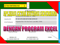 Aplikasi Excel  cetak format kuitansi 3 warna yang keren