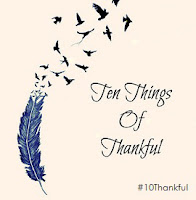 Ten Things of Thankful, TToT, gratitude, blog