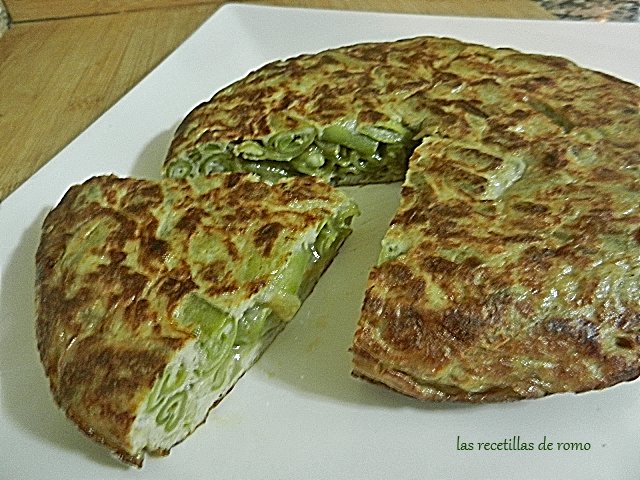 Tortilla de habas tiernas