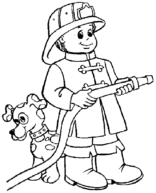 Fireman Coloring Page