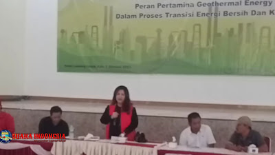 Peran PT. Pertamina Geothermal Energy dalam Proses Transisi Energi Bersih dan Berkelanjutan Mendapat Apresiasi Dari Dr Evita Nursanty, MSc Anggota Komisi VI DPR RI Fraksi PDIP