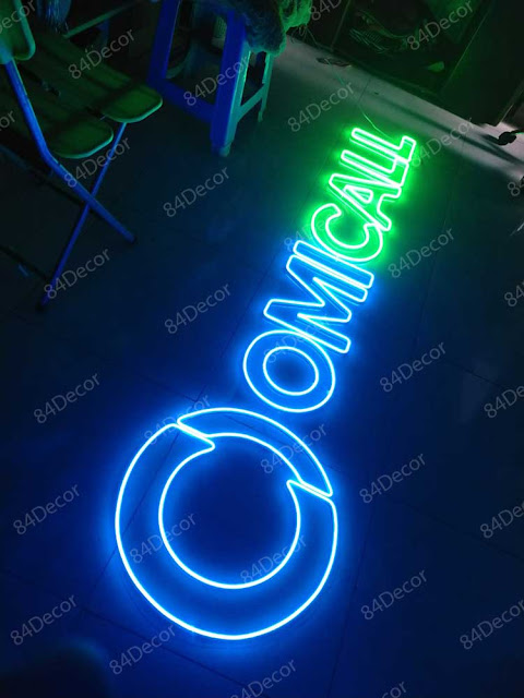 Gia công mẫu led neon logo OMICALL