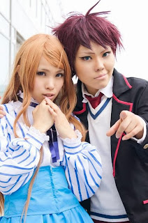 Uri and Yuku Cosplay as Himari and Kanba Takakura from Mawaru Penguindrum