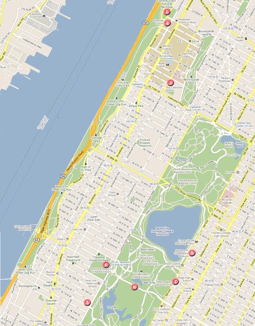 Mapa de la ruta por Nueva York, dia 3