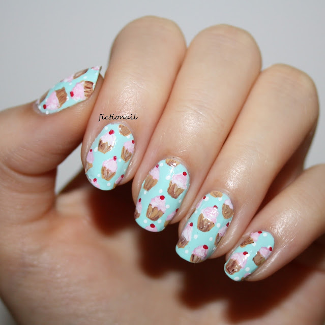 Cute Cupcake GBBO Nail Art