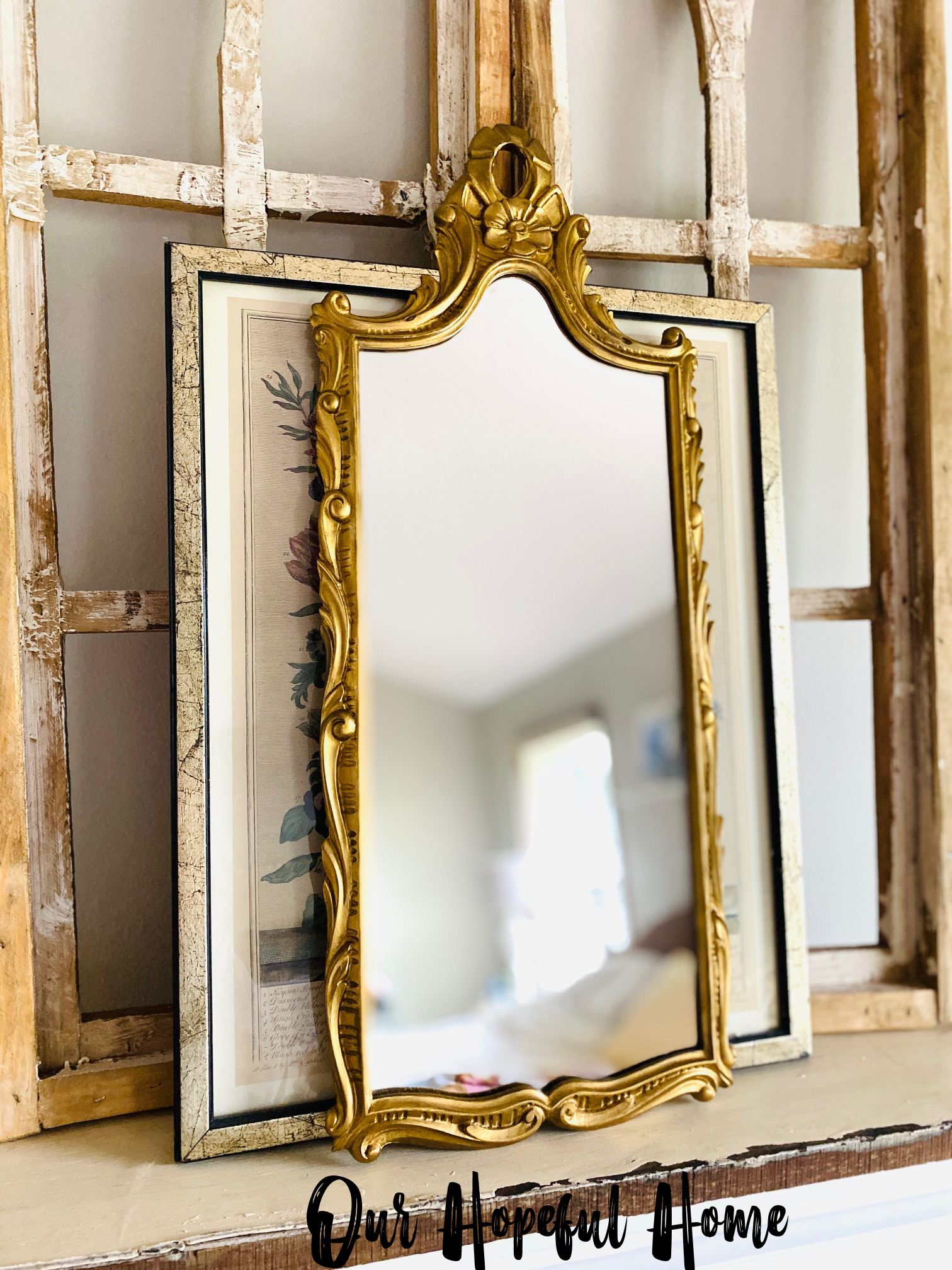 DIY quick gold leaf mirror upgrade - The Homesteady