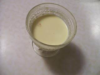 Orange custard from an 1842 recipe (didn't set).