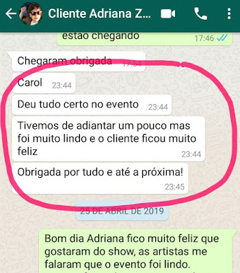 Depoimento de cliente de Humor e Circo sobre recepção circense com Perna de Pau Mystêre para o evento de premiação do Grupo LÓcitanne em São Paulo.