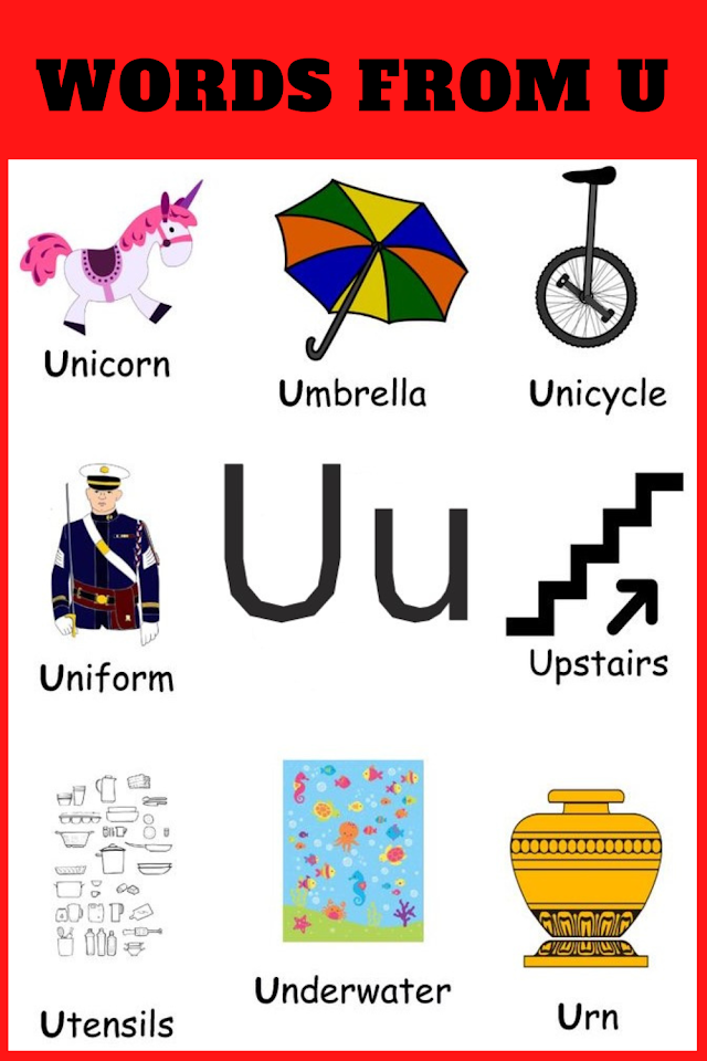  Words That Start With U For Kids