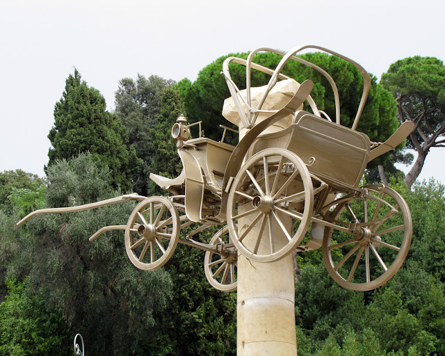 Untitled by Aaron Young, installation, Theatre of Marcellus, Rome