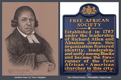 Absalom Jones. Clergyman. Freemason. Free African Society. Prince Hall Grand Lodge of Pennsylvania. by Travis Simpkins