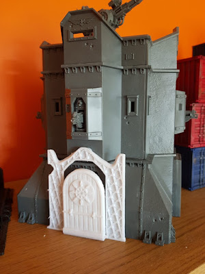 Converting Castle Grayskull from a Warhammer 40 Imperial Bastion with 3d printing.