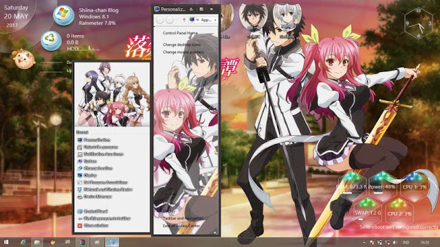 Windows 8.1 Theme Rakudai Kishi no Cavalry by Bashkara