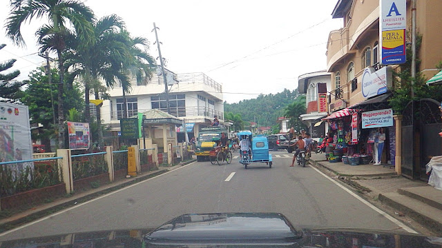highway in front of the municipal hall of Lavezares Northern Samar