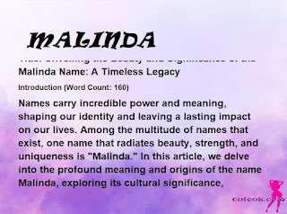meaning of the name "MALINDA"