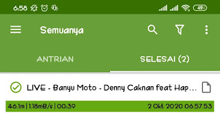 bukti kecepatan download aplikasi ADM