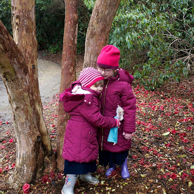 Jessica and Sophie having a cuddle in Langley Park