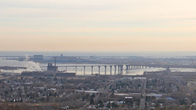 St. Louis River entering Lake Superior at Duluth Harbor