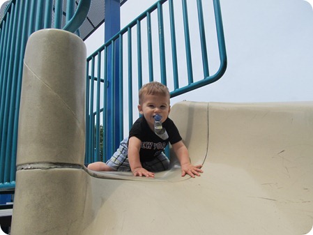 Nolan on the slide