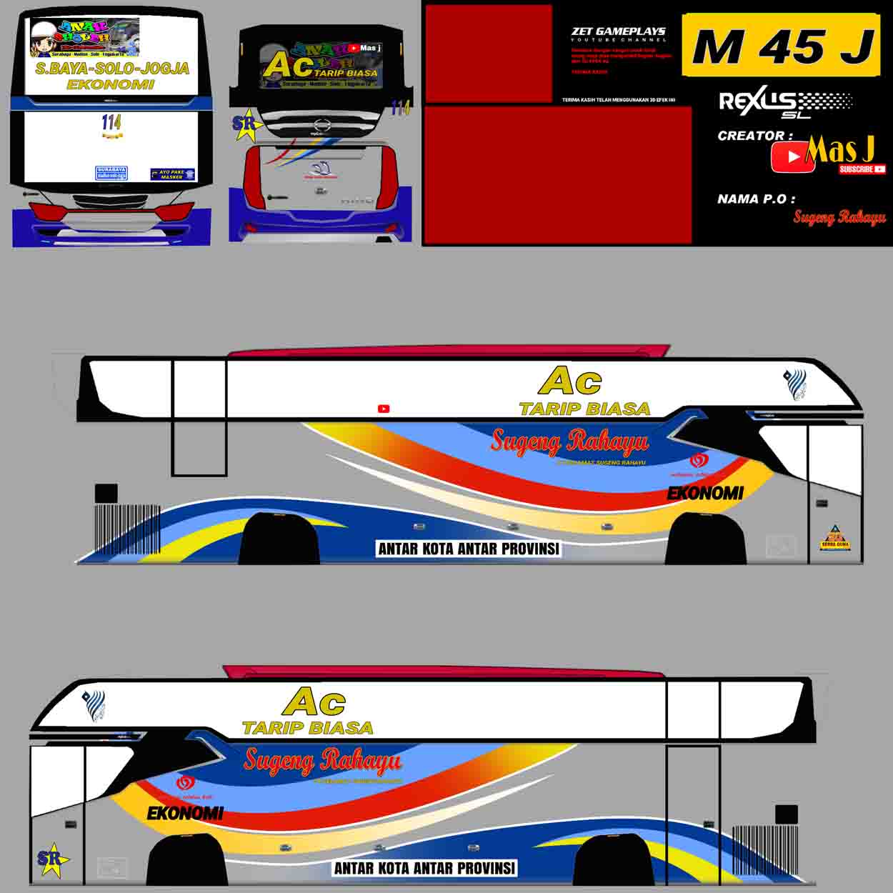 stiker bus simulator sugeng rahayu