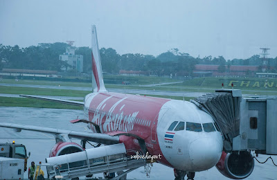 Air Asia departing Singapore Changi Airport to Krabi Thailand