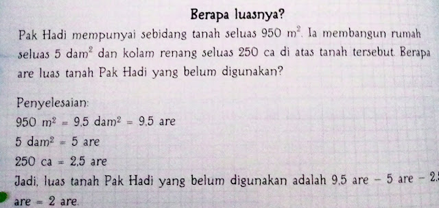 Soal Cerita pada buku Memahami Matematika