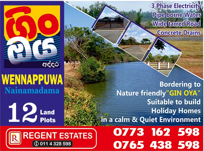 Regent Estates Pvt Ltd | Gin Oya Addara | Land plots facing Gin Oya @ Nainamadama.  