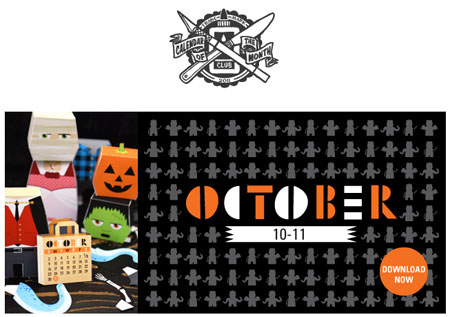 Monster Mash Papercraft Calendar