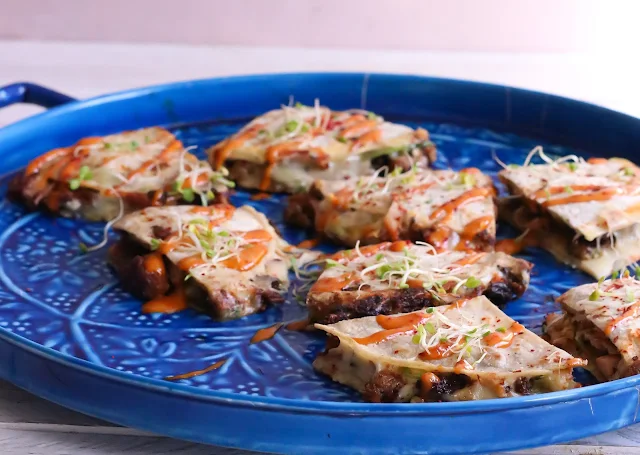 Mushroom and Spinach Quesadillas