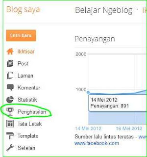 adsense google cara untuk menampilkan earning tab adsense