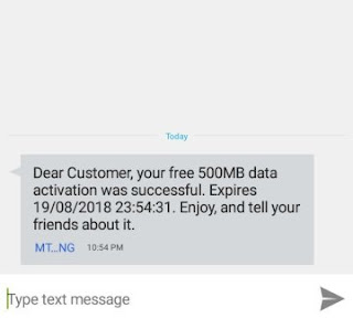 MTN 500MB Data Bonus