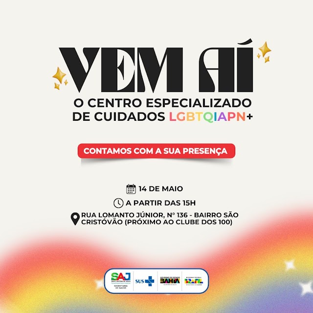 Prefeitura realizará inauguração do Centro Especializado de Cuidados LGBTQIAPN+