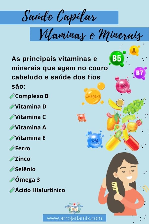 Vitaminas e Minerais Responsáveis Pela Saúde dos Cabelos