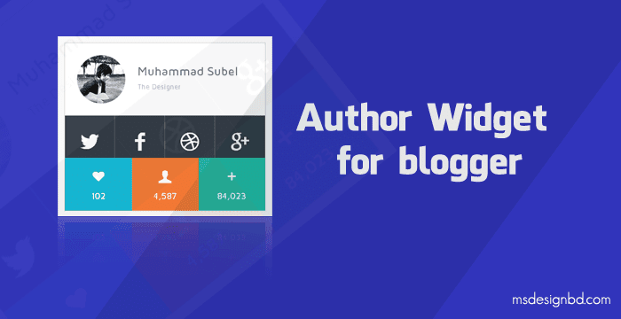 Blogger Author Widget with CSS3 - Responsive Blogger Template