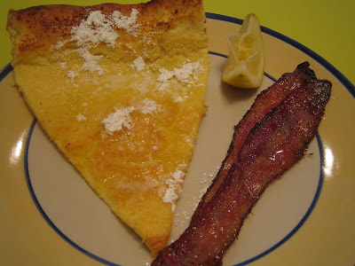 dutch baby and maple glazed bacon