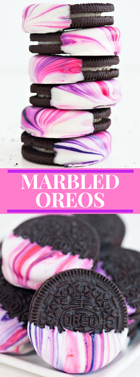 MARBLED OREOS #Desserts #Oreo