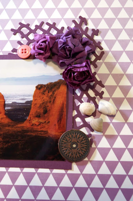 On the Coast: A Simple Scrapbook Layout with Real Shells | Alice Scraps Wonderland