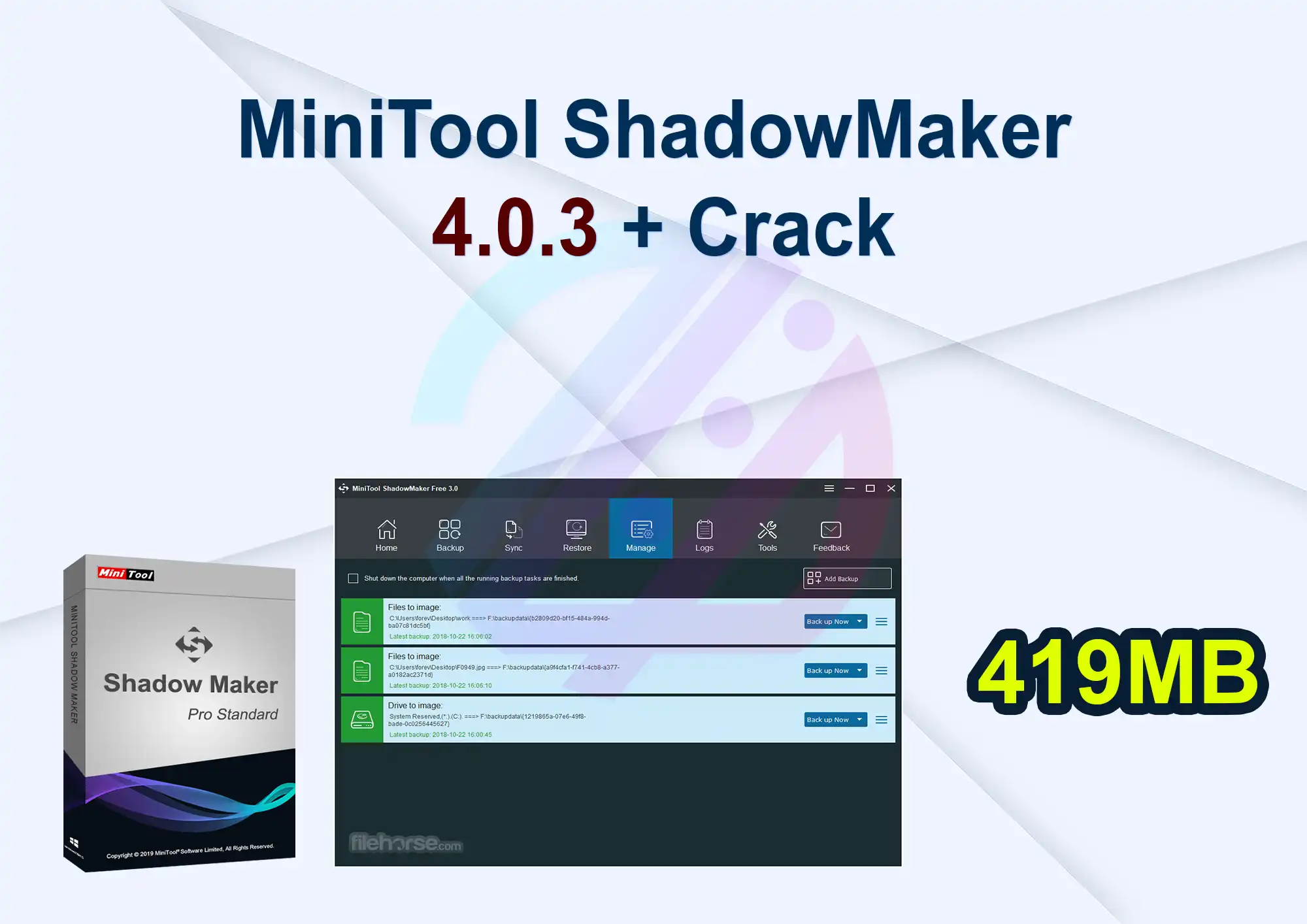 MiniTool ShadowMaker 4.0.3 + Crack