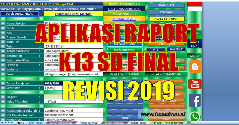 APLIKASI RAPORT K13 SD TAHUN 2019 REVISI FINAL - tasADMIN