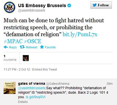 OSCE Warsaw: US embassy tweet