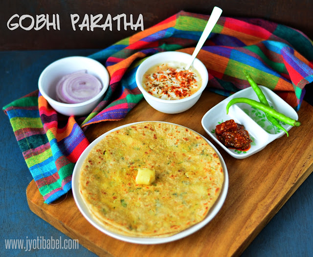 Stuffed Gobhi Paratha is a simple and hearty Indian stuffed flatbread which comes with a flavourful filling of grated cauliflower.