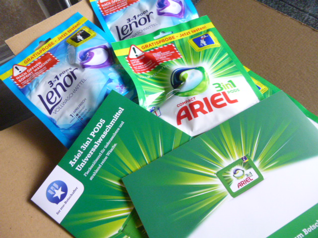 Mein Testpaket Ariel 3in1 PODS und Lenor 3in1 PODS