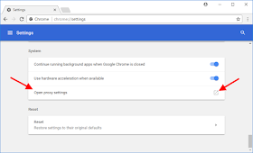 Chrome - Configurações de Proxy