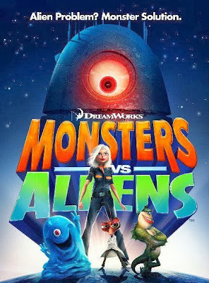 Poster Of Monsters vs Aliens (2009) In Hindi English Dual Audio 300MB Compressed Small Size Pc Movie Free Download Only At worldfree4u.com
