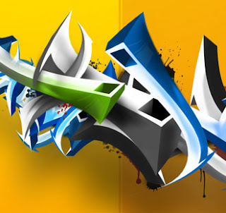 New 3D Graffiti Alphabet Full Color