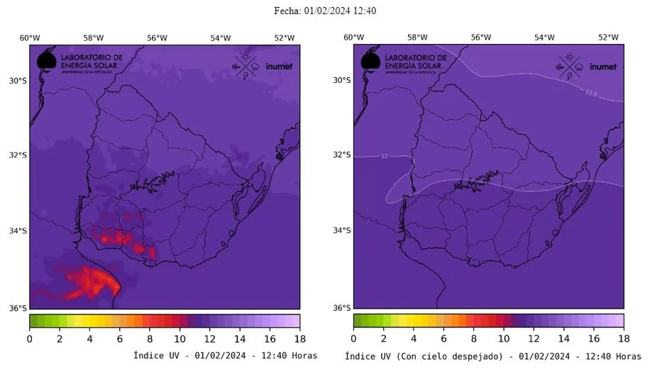 Uruguay enfrenta alerta violeta por máxima radiación solar, advierte Inumet