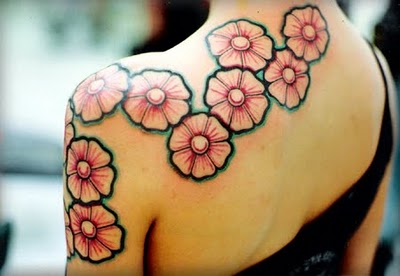 Wallpaper Edane: Flower tattoo designs