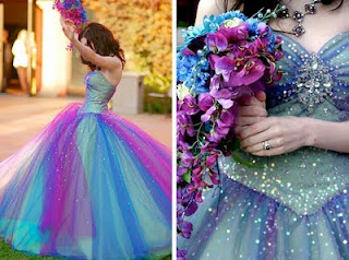 Spectacular and Unique Colorful Wedding Dress Ideas