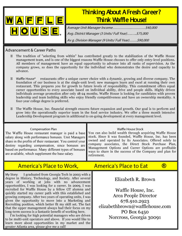 Waffle House Management Opportunities