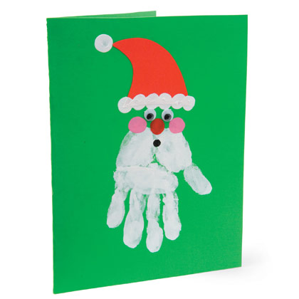 Craft Ideas Letters on Santa Handprint Card Craft You Can Send To Someone Special This Year
